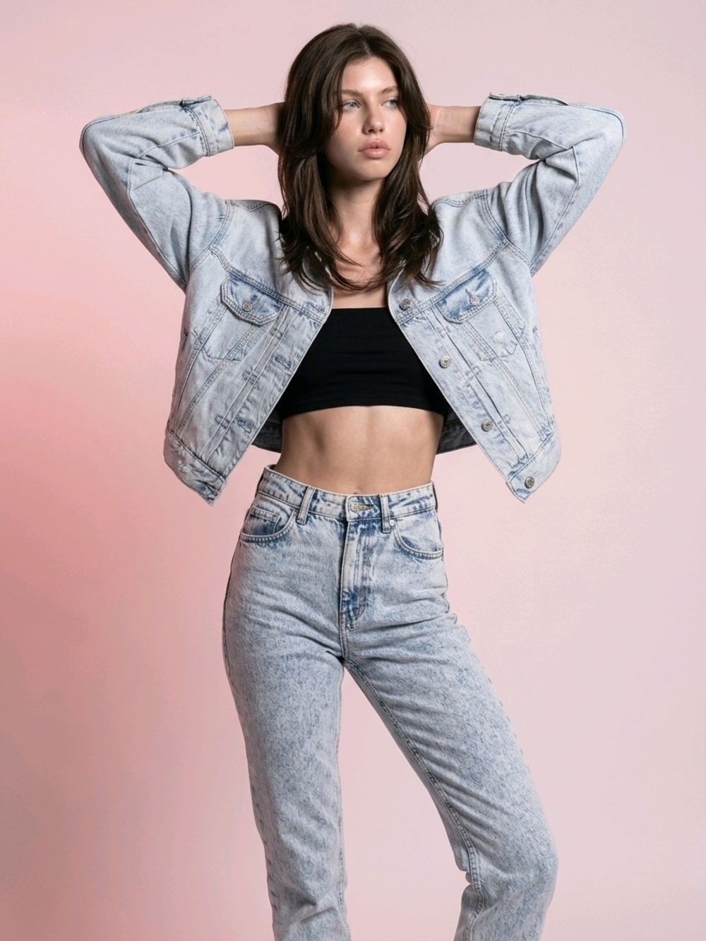 American Eagle Cropped Denim Jacket Size M | Light Wash Vintage Style Boxy Jean